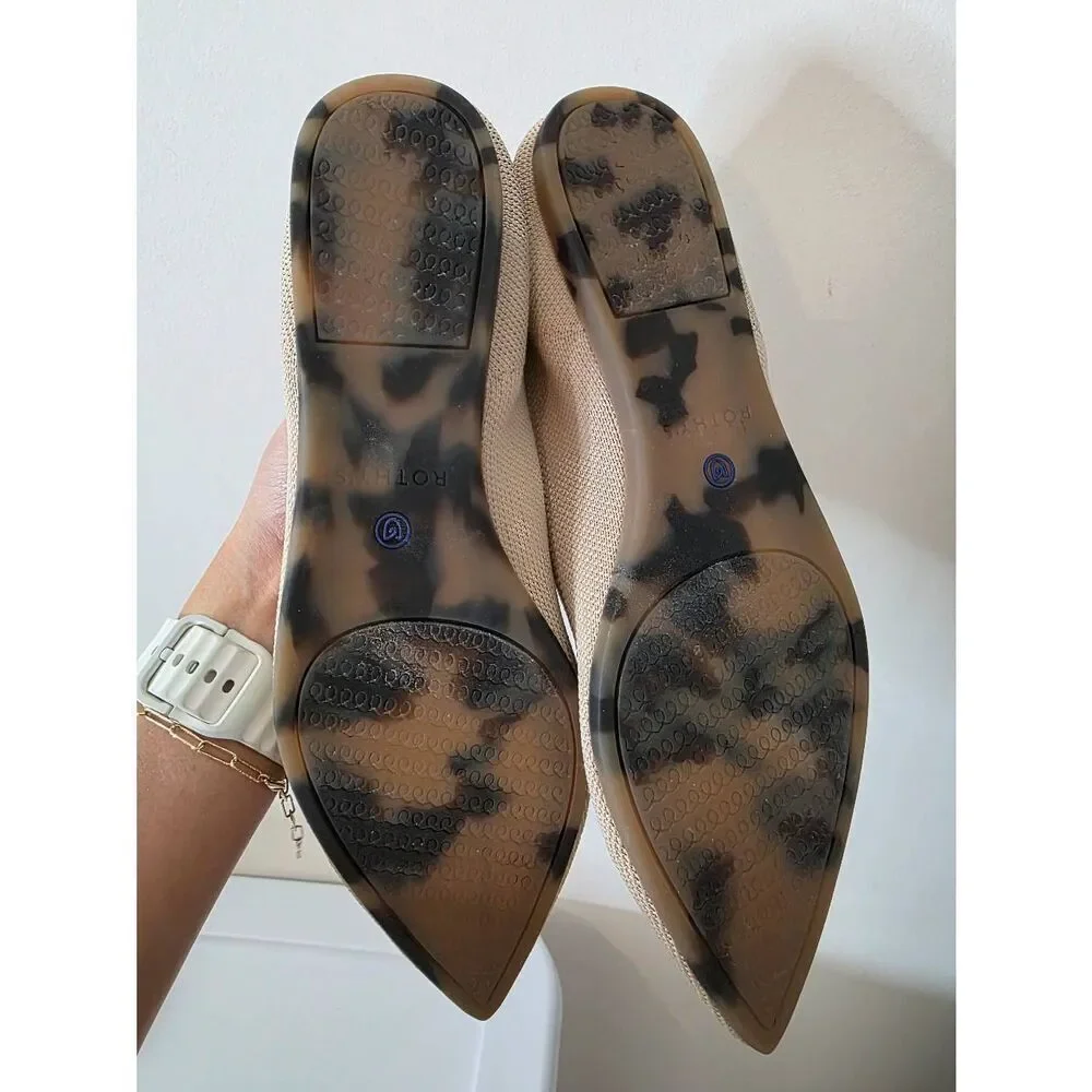 Rothy's size W8.5 pointy flats Ecru